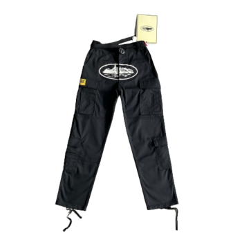 BLACK WHITE LOGO YELLOW PATCH CARGO