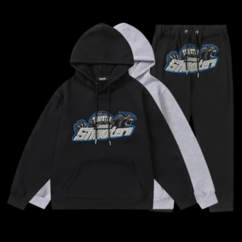 Tuta Trapstar Shooters Nera o Grigia - Logo Blu