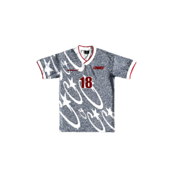 BLUE AND WHITE ALL-OVER PRINTED FOOTBALL UNIFORM