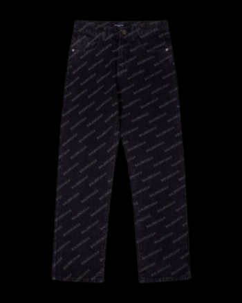 Jeans Nero - con scritte svasate