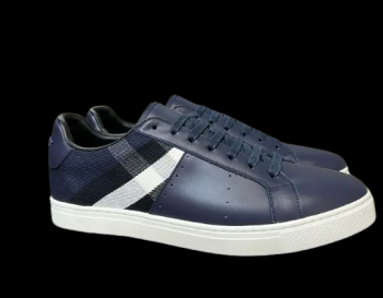 Vintage Check Patchwork Sneaker Blue